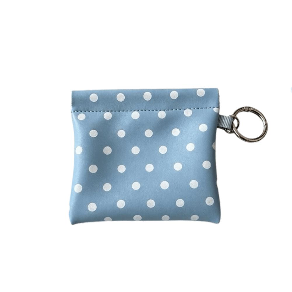 New PU Self-closing Storage Bag Automatic Closed Small Size Polka Dot Coin Purse Pendant Design Cute Card Pack Commute