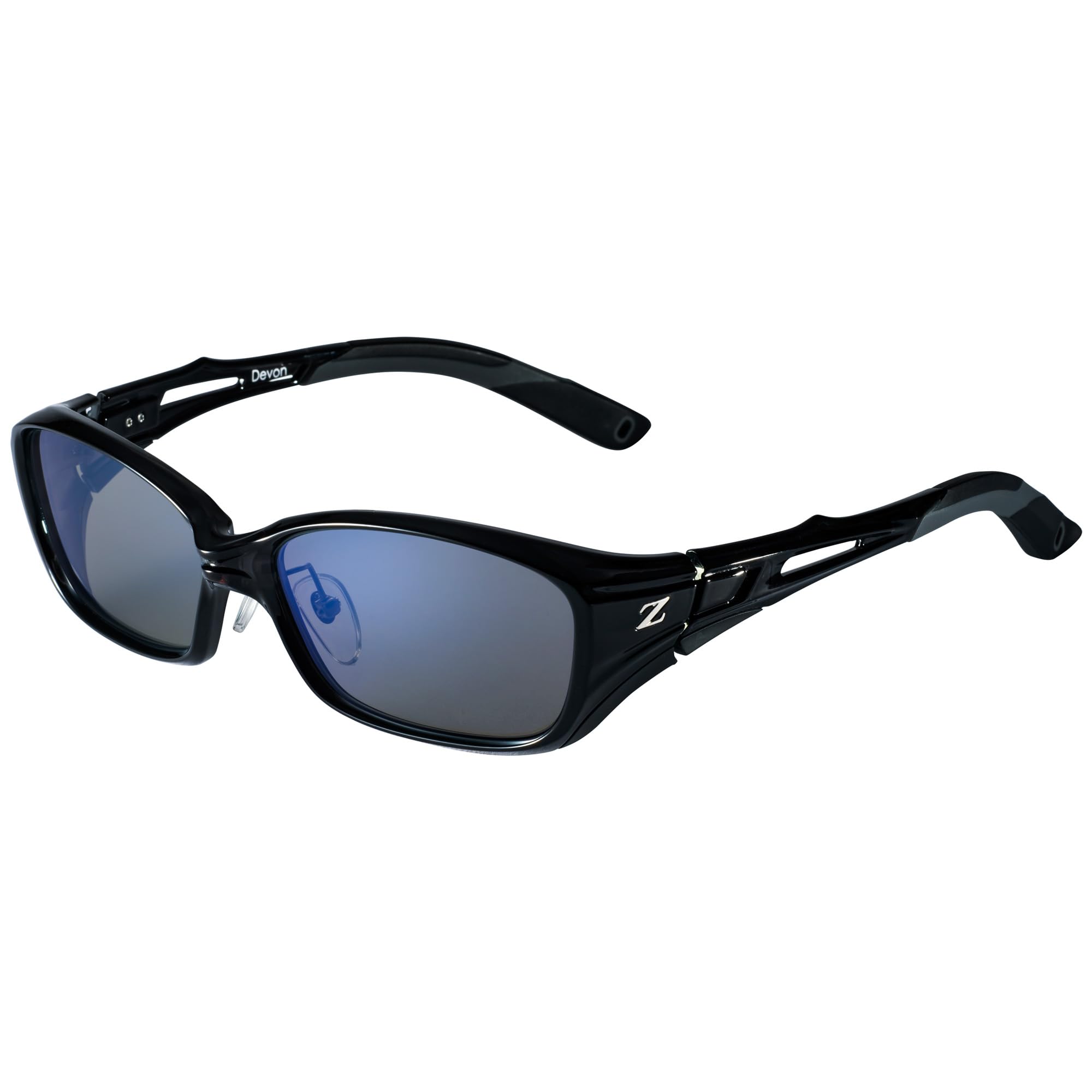 

Zeque Polarized Sunglasses Devon Clear Black Black TRUEVIEW MIRROR F-1997 & FOCUS/BLUE