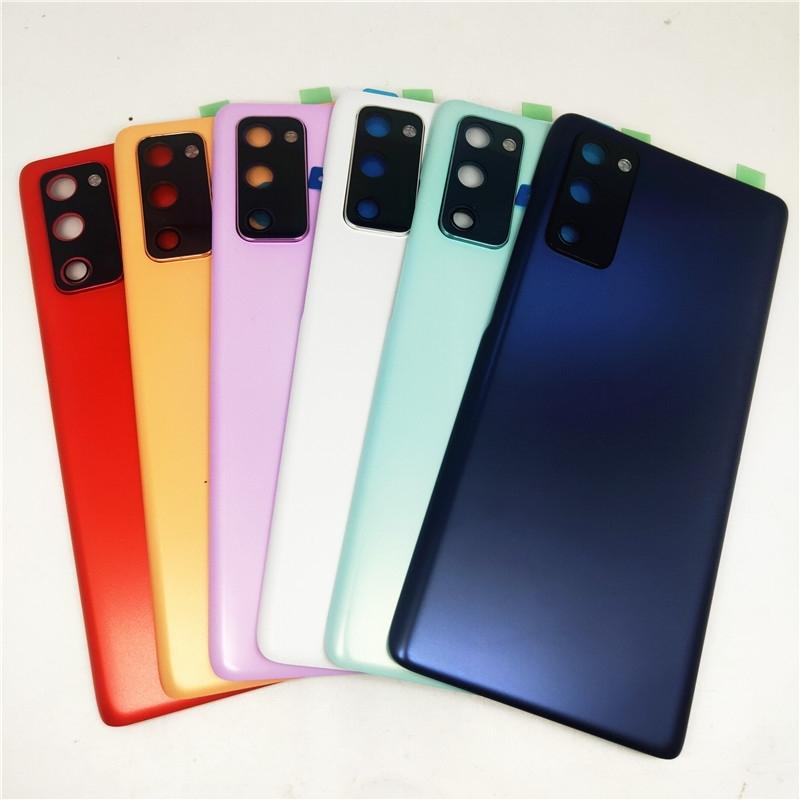 

For Samsung Galaxy S20 FE Battery Back Cover Panel Housing S20FE Rear Door Adhesive With Camera Lens Replace фіолетовий
