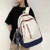 Schoolbag schoolbag 1011 summer new Korean version simple anti-theft contrasting color backpack junior high school college student shoulder back