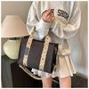 Large capacity canvas tote bag women's new high-end texture handbag fashionable shoulder messenger bag
