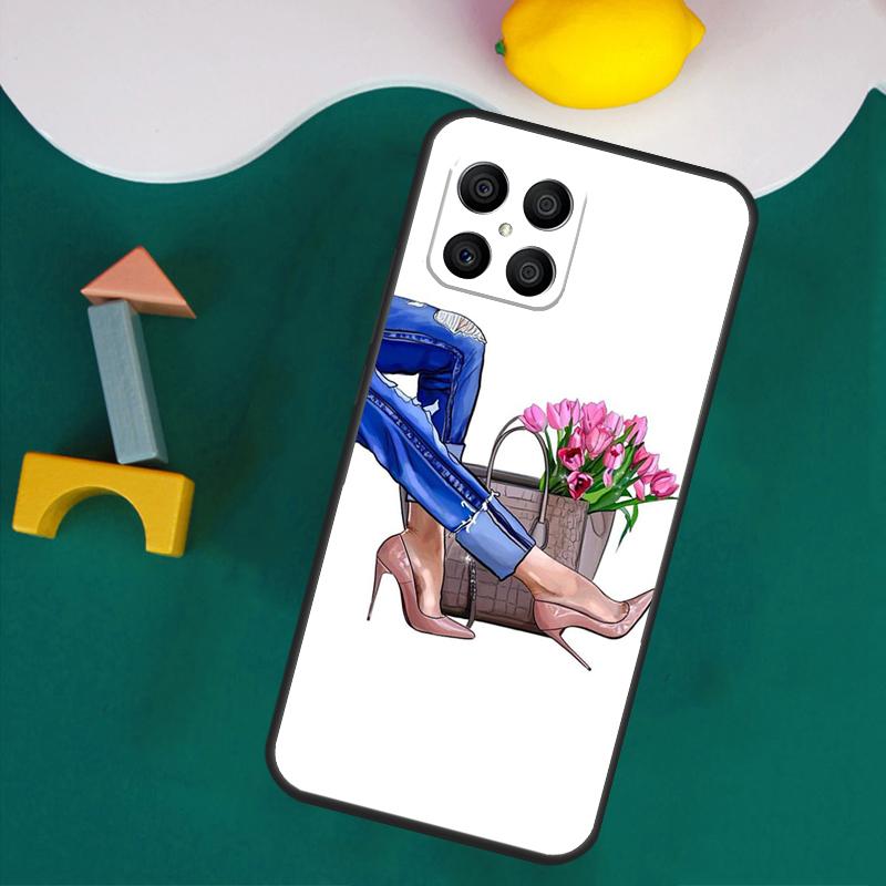 Fashion High Heels Case For Honor Magic 7 Lite 5 6 Honor 200 Pro 50 70 90 Lite X9a X8a X8 X9 X8b X9c X9b Cover