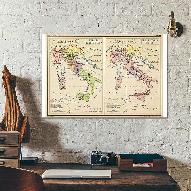 Rustic Italin Map Background Satın alın WCIC New Italian Series Map Background Cloth Vintage Italy ...