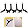 4 pezzi/lotto ganci per lenzuolo, gadget per organizer per lenzuolo, coprimaterasso, clip per cinghie elastiche, clip regolabili per la casa