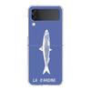 Transparente Handyhülle für Samsung Galaxy Z Flip 3 4 5 6 7 Harte Falt-PC Z Flip3 Flip4 Hülle Sardinen Wasserprodukt