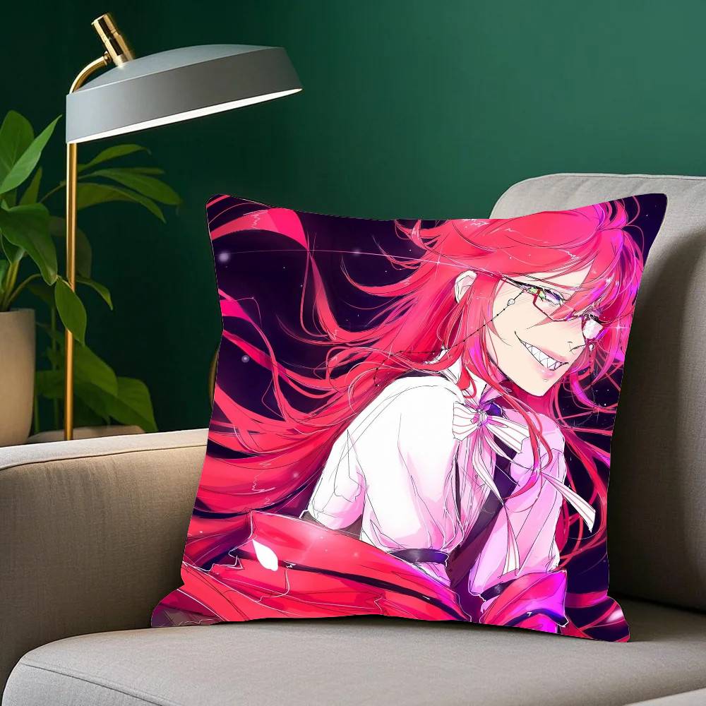 Grell Sutcliff Anime Black B-Butler Pillow Case Home Decor Throw For Sofa Bed Car Room Decor Gift Idea