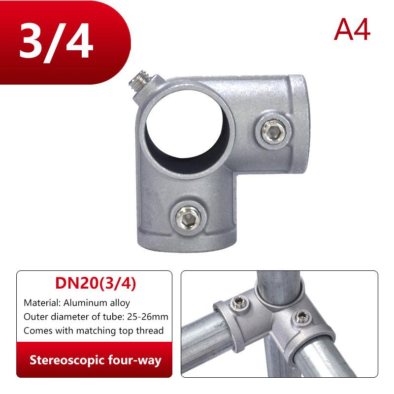 

25 мм Алюминиевый сплав Соединитель Колено Тройник Основание Плоский Трехмерная Фитинговая Соединительная Крепежная Деталь Стальная Труба Полочные Детали