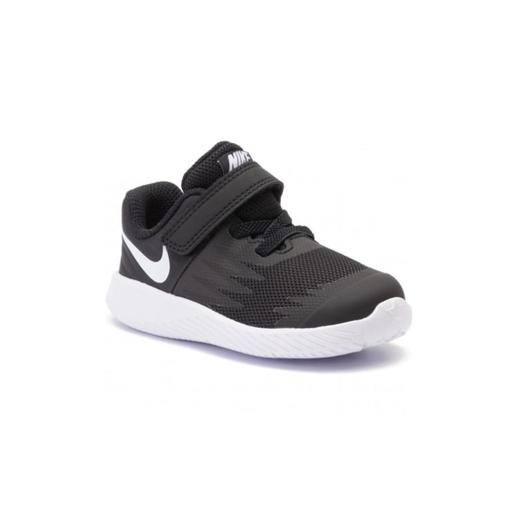 Nike Slip Resistant Cushioning Low top Running Shoes Black White Infant And Toddler 907255-001
