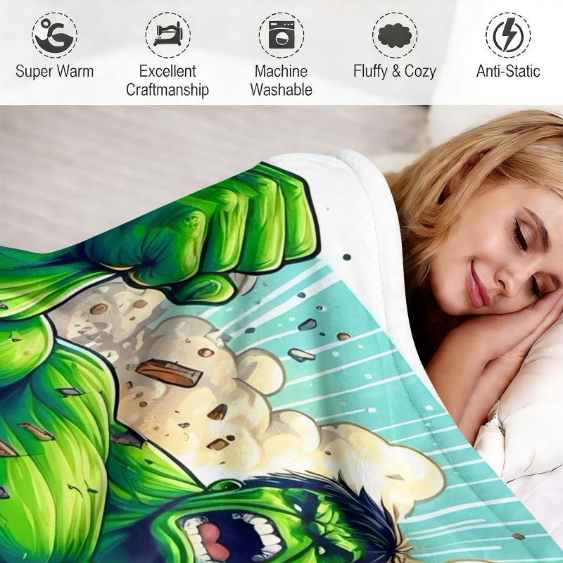 Marvel The Incredible Hulk City Explosion Flannel Throw Blanket Gift For Marvel Fan Boy Summer Nap Throw Sofa Bed Travel Blanket