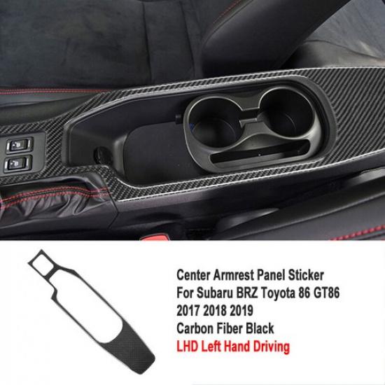 Carbon Fiber Watecup Panel Trim Cover For Toyota 86 Subaru BRZ 2017- LHD