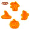 1 Set Biscuit Molds Lovely Halloween Themed Party Supplies Plastic Embossed Mould Special-shaped Easy To Clean Cookie Cutter