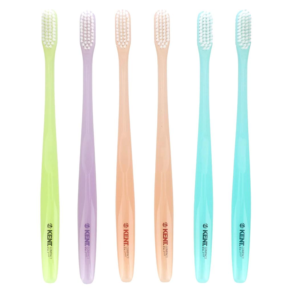 KENT Ultra Soft Toothbrush, Compact, 6 Toothbrushes