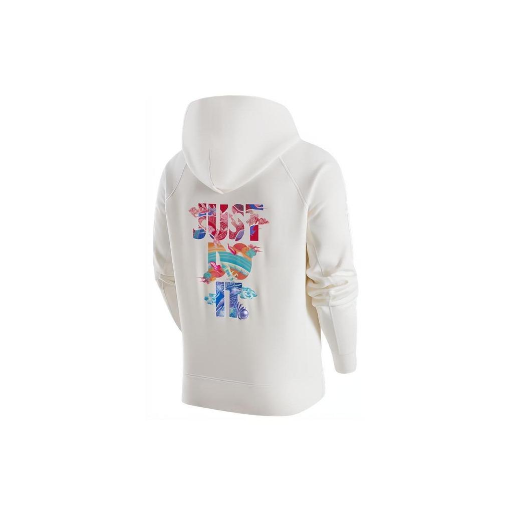 Nike Men's Sportswear CNY Chinese New Year Graphic Fleece Hoodie Cream White FZ6373-133