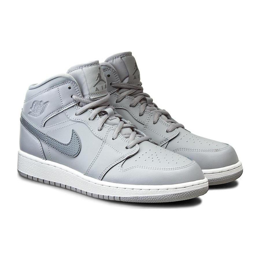 Jordan 1 Mid BG Wolf Grey 554725-033