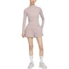 Nike T Shirts Women's Blended Gray Brown Turtleneck Moderate Straight Fit DV7881-272