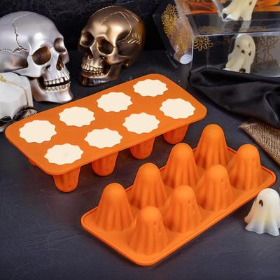 1-3Pcs 2025 Halloween 3D Ghost Silicone Mold Reusable Ghost Chocolate Candy Molds Kitchen Tools for Jelly Chocolate Candy Gummy