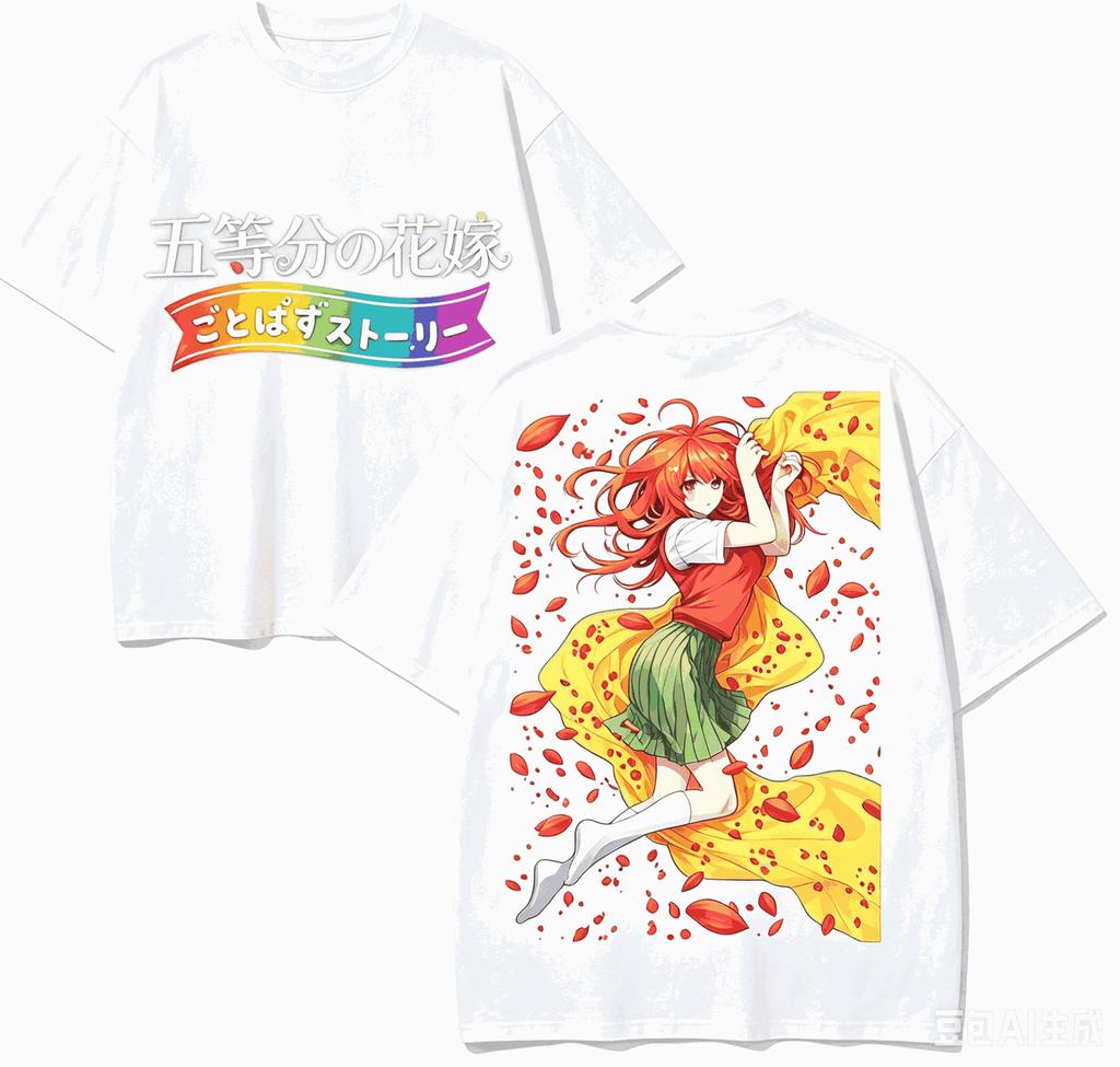 The Quintessential Quintuplets Anime Lover Tshirt Harajuku Cotton Newmodel High Street Retro Oversized Unisex Harajuku Couples