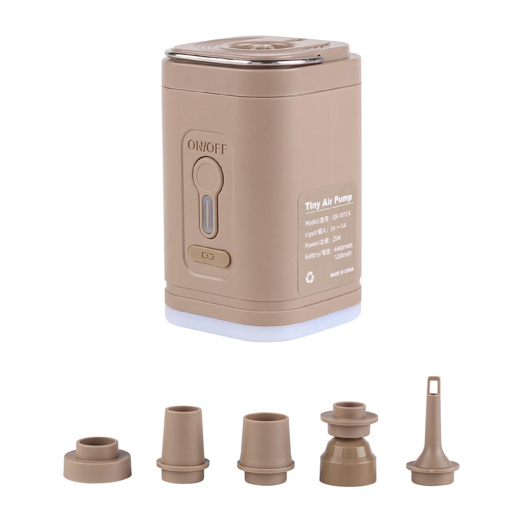 1PC Mini Air Pump for Inflatables Portable Electric Type-C Rechargeable Quickly Inflate Deflate for Pool Floats Air Mattress Mass Air Flow 3