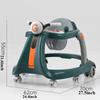 2-In-1 Baby Walker With Wheels Foldable Push Walker With Music Lights Activity Center Car With Interactive Toy Tray For Infants