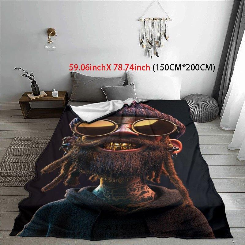1pc Nap Blanket Camping Trip Pattern Printed Flannel Blanket Office Bed Soft and Warm Blanket Suitable for All Seasons Sofa Mult