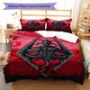 The Elder Scrolls  Bedding Quilt Set Quilt Cover Pillowcase Home Decoration Birthday Gift (1 * duvet cover + 2 * pillowcase, without core)