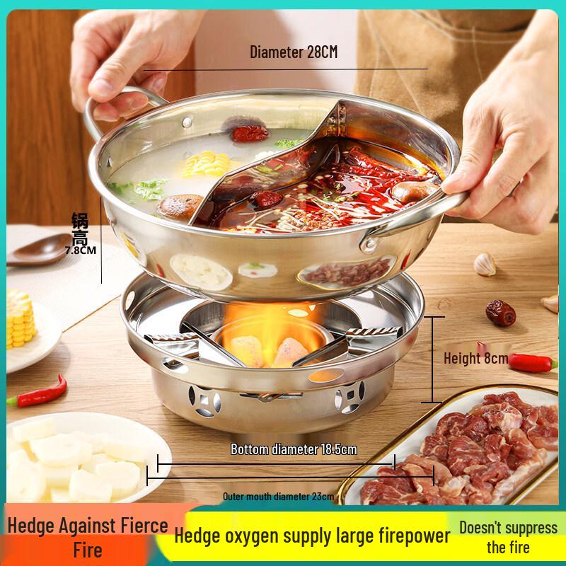 Yuzhuxun Portable Windproof Alcohol Hotpot Set