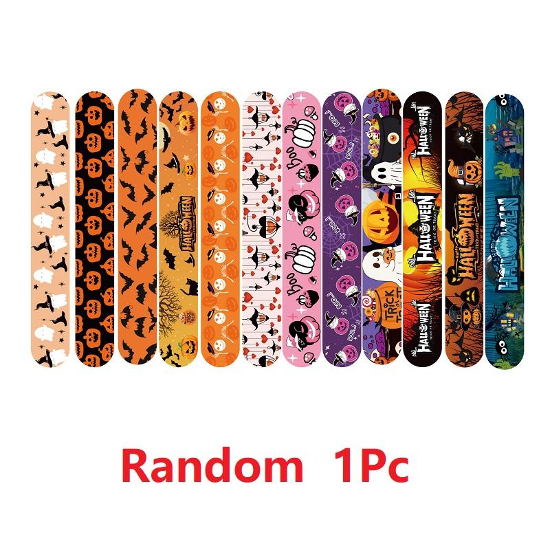 

1/3/6/12 шт. Хэллоуин Слэп Круг Тыква Слэп Браслеты Нарукавная Повязка Хлопок Нарукавная Повязка Детские Слэп Браслеты Игрушки Хэллоуин Вечеринка Детский Подарок