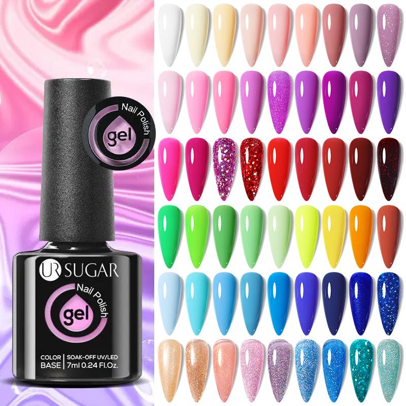 

UR SUGAR 60 цветов 7 мл гель-лак для ногтей полуперманентный маникюр для ногтей базовый верхний слой впитывает светодиодные УФ-гель лаки для ногтей