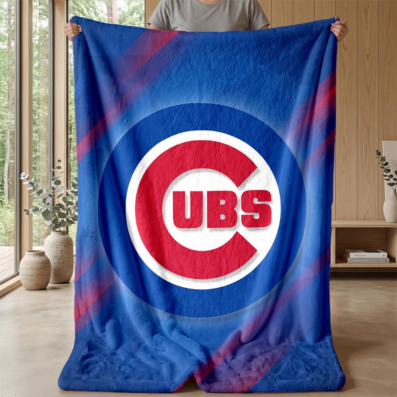 Chicago Cubs Flanell Fleece Decke Gemütlich Warm Überwurfdecke für Sofa Bett Reise Ganzjahresgebrauch