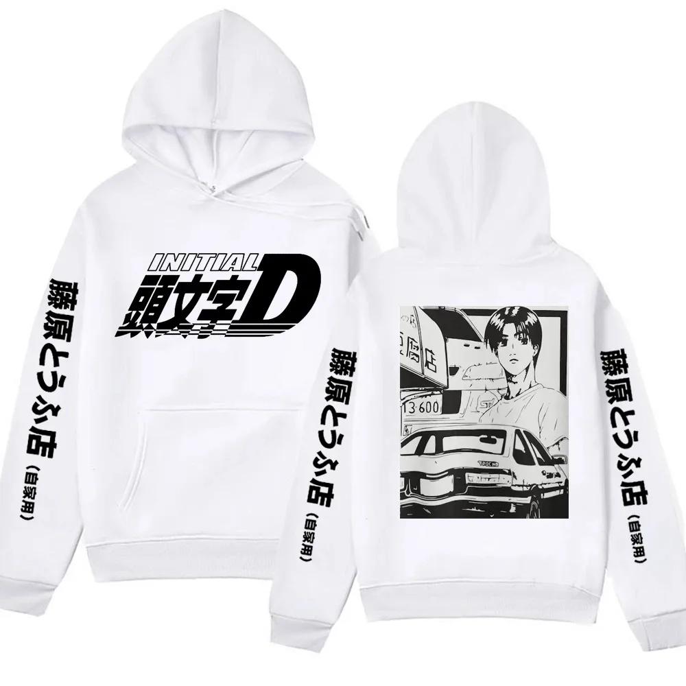 

Аніме Толстовка Initial D AE86 Hachiroku Shift Drift Худі Такумі Фудзівара Магазин Тофу Чоловічі Жіночі Толстовки Зимовий Одяг XL білий