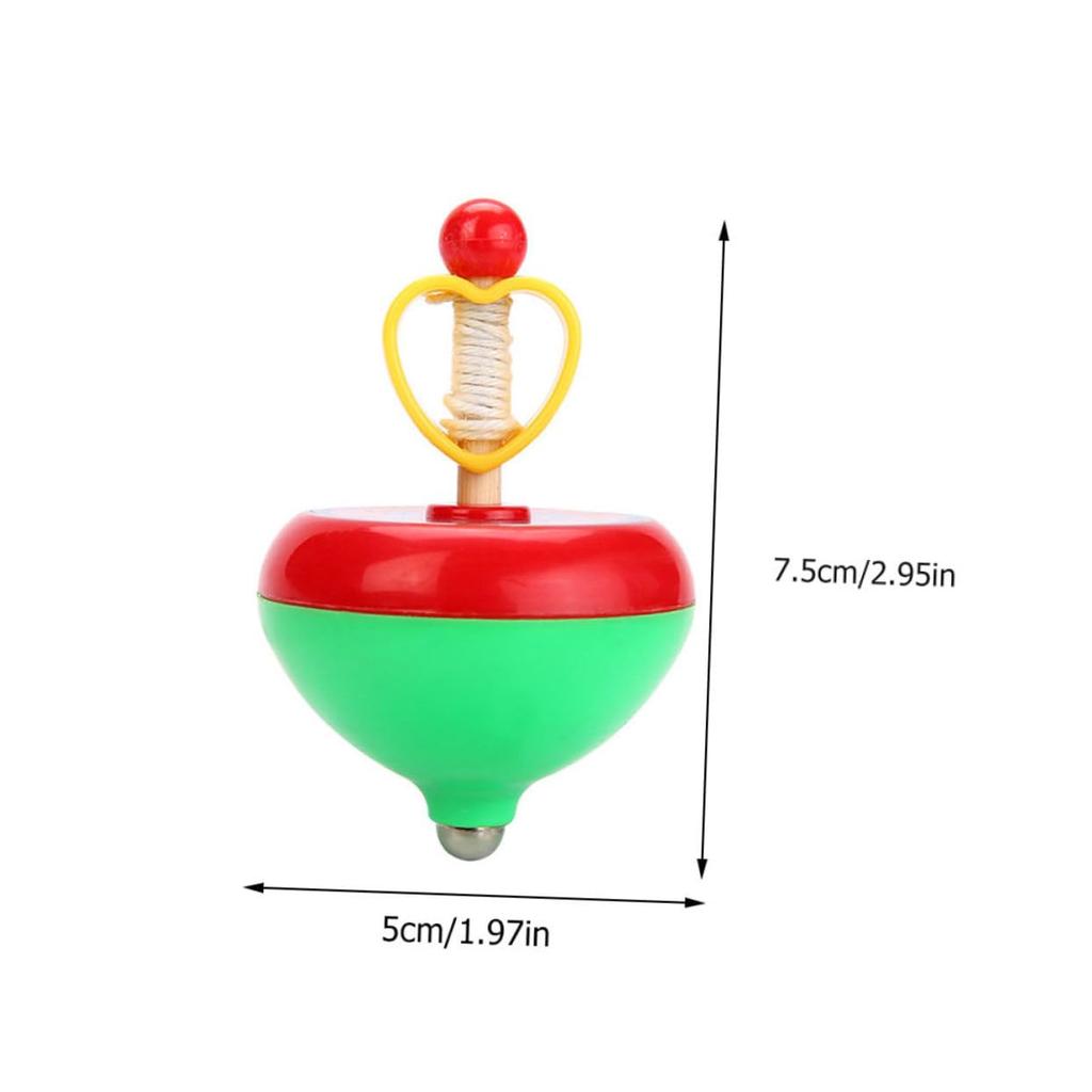 TOYANDONA Spinning Traditional Plastic Pull-String Tops, 3-Piece Set, Hand-Cranked Tops, Toys, Tops, Play,