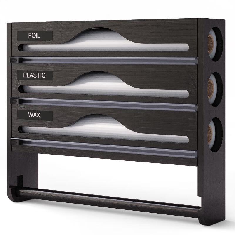 

ZISIZ Бамбуковый резак для пищевой пленки и держатель для кухонного рулона