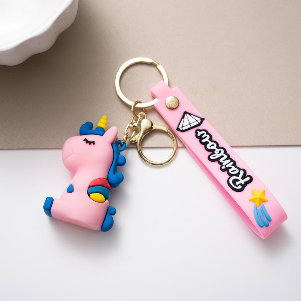 Cartoon Unicorn Keychain Pendant, Year Of The Horse New Year Collection, Bag Hanging Decoration, Car Keychain
