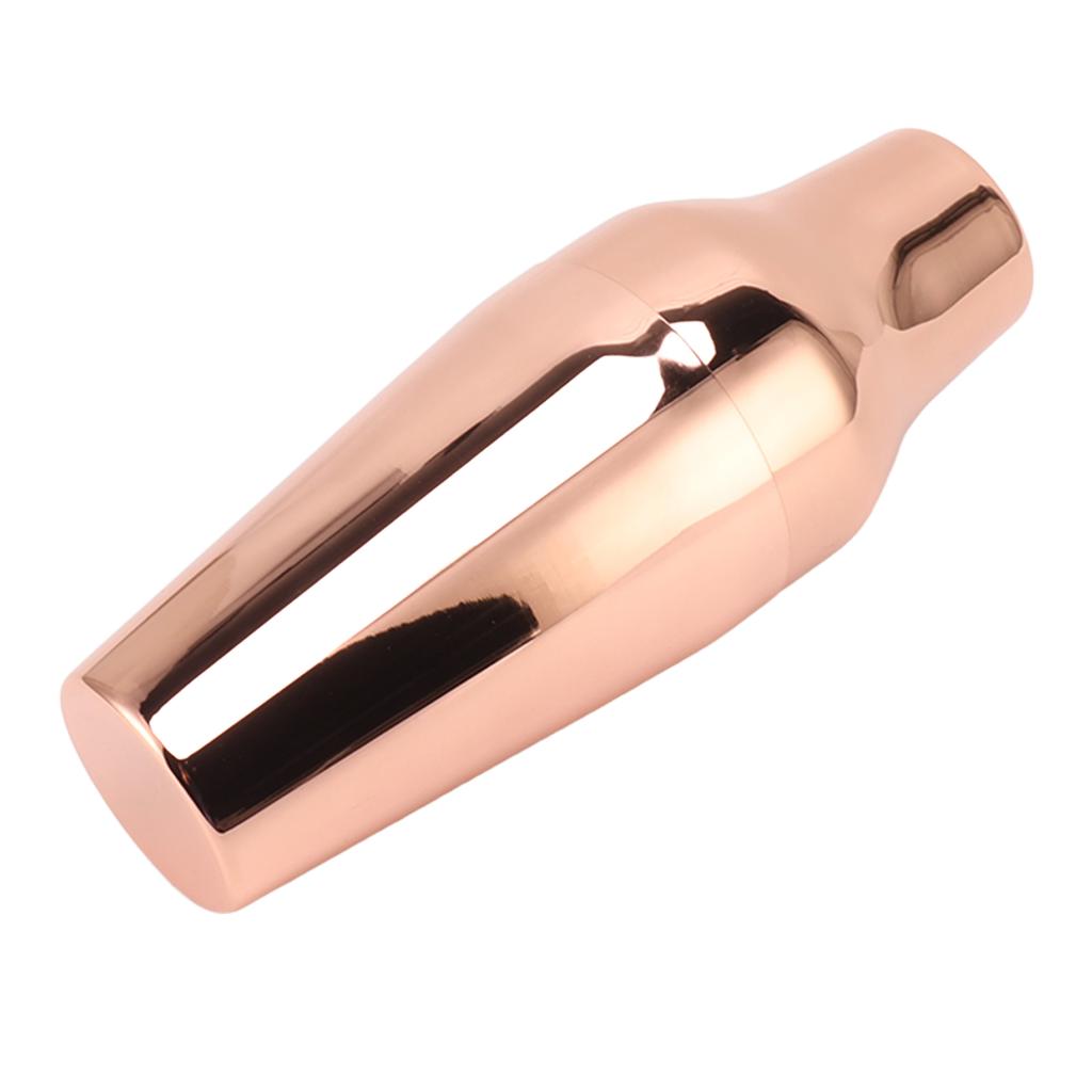 Stainless Steel Drink Shaker French Style 2 Section Martini Mixer Drink Shaker for Bar Home Camping Picnic Rose Gold