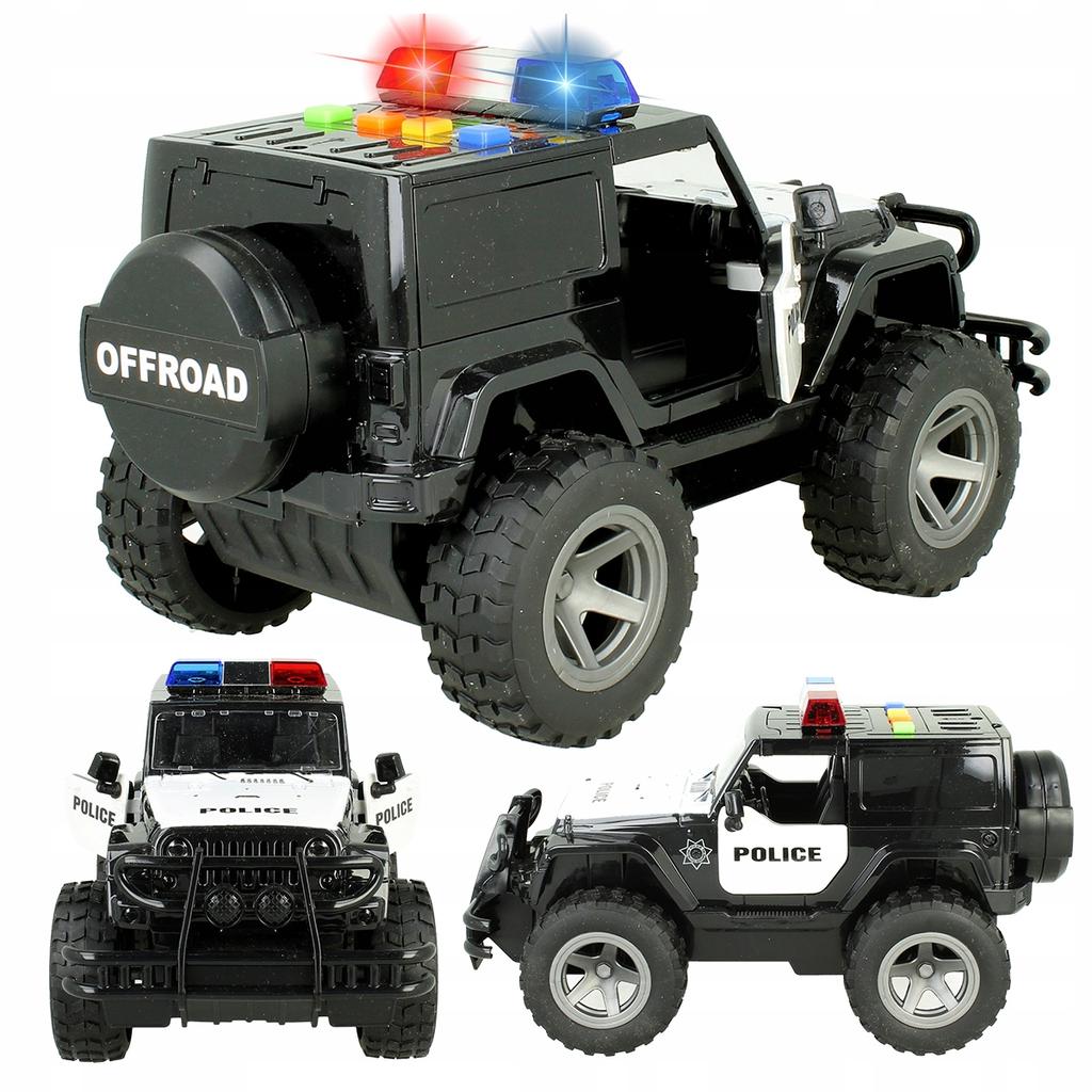 [PACZB][5] Police Jeep Car with Motor, Sound, LED Lights Z1104