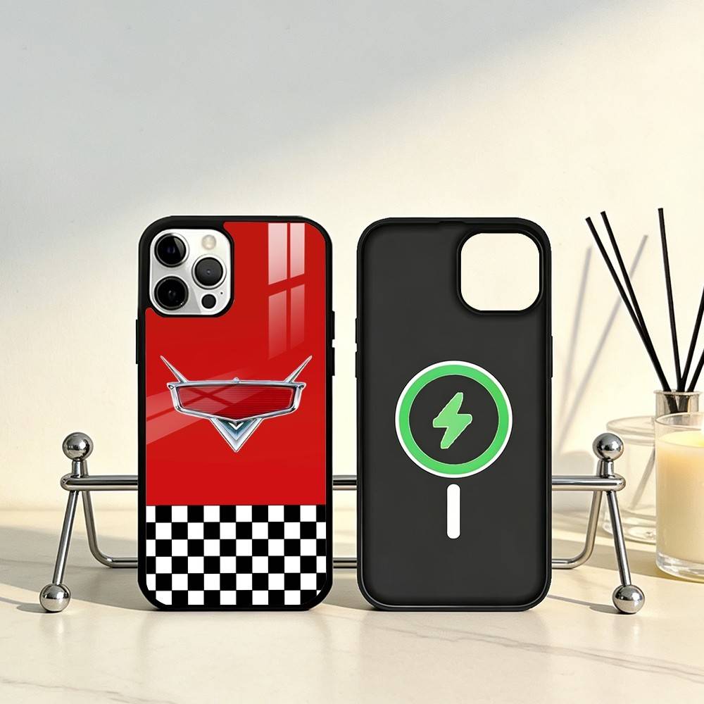 Racing Checkered Flag Phone Case For iPhone17,16,15,14,13,12,11 Plus,Pro Max Magnetic For Magsafe Wireless Charging