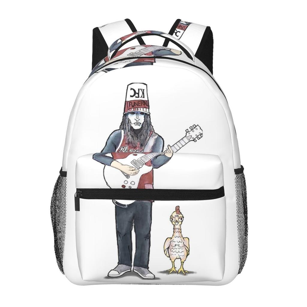 Guitar Buckethead Mendungmendung Student Backpack School Bag Hiking Travel Daypack for Boys Girls Fashion Bookbag Shoulder Bags