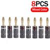 Universal Gold-plated Metal Banana Plugs Solder Free 4MM Banana Connector with Screw Lock For Audio Jack Speaker Amplifier PlugsGood Product