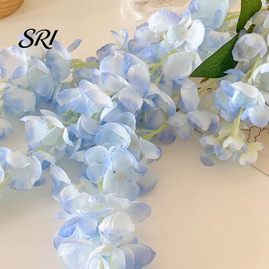 Decorative Flowers Artificial Wisteria Flower Fake Hanging Vine with Long Stem Wedding Faux Bouquet for Tall Vase Home Party Decor Floral Arrangement