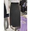 Spring 2025 Women's French Polka Dot High Waist A-line Skirt