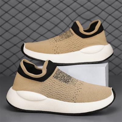 Men's Shoes Summer Lightweight Fly-woven Mesh Breathable Sports Shoes Versatile Platform Casual Trendy Socks Shoes Men