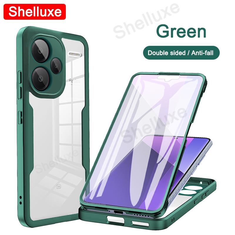 Pro Redmi Note13 Pro+ 360 Plné Tělo Přední+Zadní Průhledný Kryt Shelluxe Pro Xiaomi Redmi Note 13 Pro Plus Silikonový Oboustranný Kryt