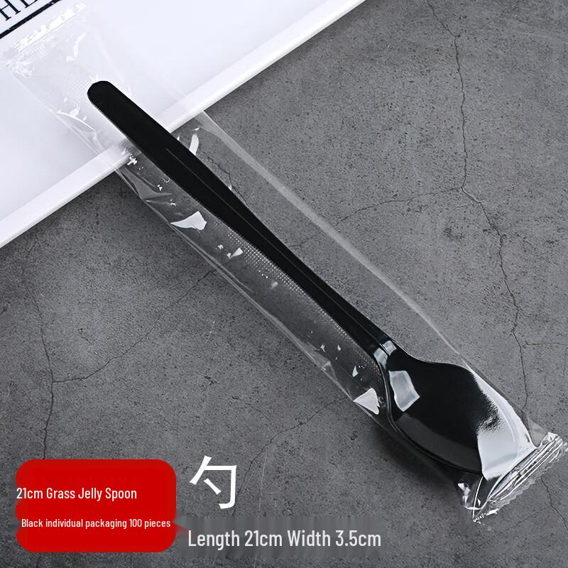 ZISIZ Disposable Long-Handled Dessert Spoons