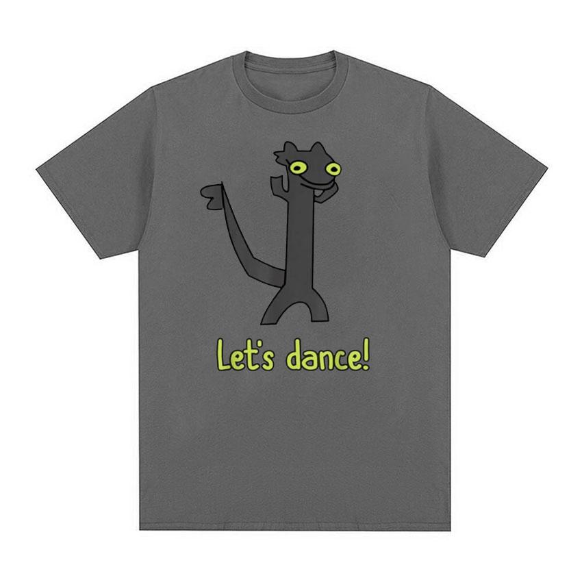 Toothless Dance Meme Let's Dance Meme T Shirt Men Women Fashion Retro Gothic Funny T-shirts Casual Cotton Oversized T-shirt Tops