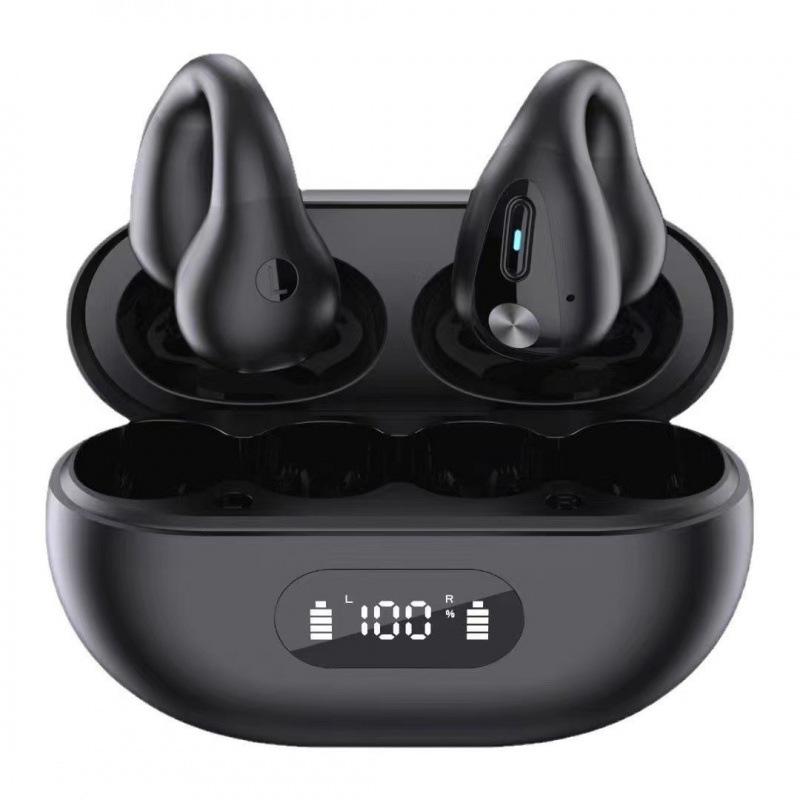 X22 Bone Conduction Bluetooth Headset: Wireless Clip-On, In-Ear, Noise Reduction, Black Technology for Sports