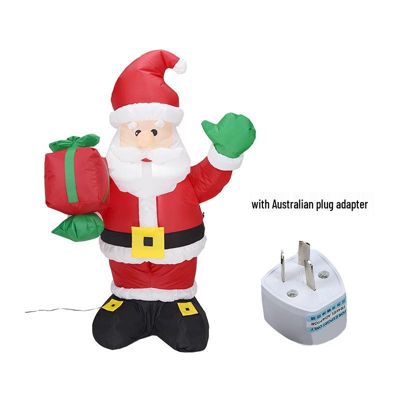 1.35m Inflatable Santa Claus Gift Bag Christmas Yard Decor