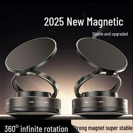

Magnetic 360° Rotating Vacuum Gel Phone Holder Plastic with Gel Black
