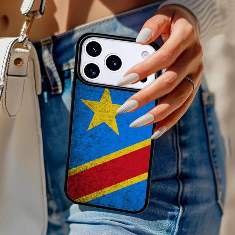 Democratic Republic of Congo Flag Phone Case For iPhone 17 Air 14 15 13 12 Max Cover For Apple 16 16e 11 Pro Max Plus Coque