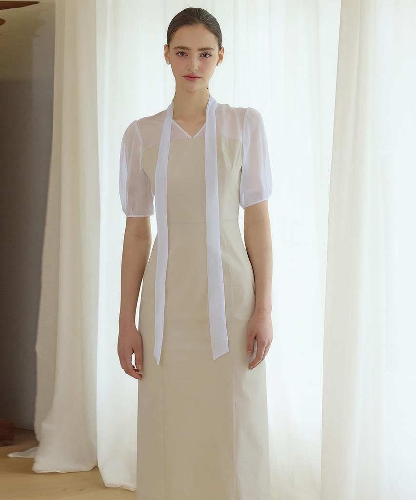 Julie And Kara 25Hs Collar 126 Terroir Line Aerin Dress Beige