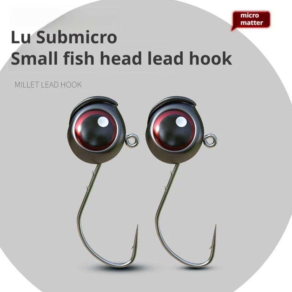 10pcs Big Eyes Jig Head Fishing Hooks with Mustad Hook 2.5g 3.5g 5g Fish Head Fishhook for Fishing Tackle Free Soft Worm Lure